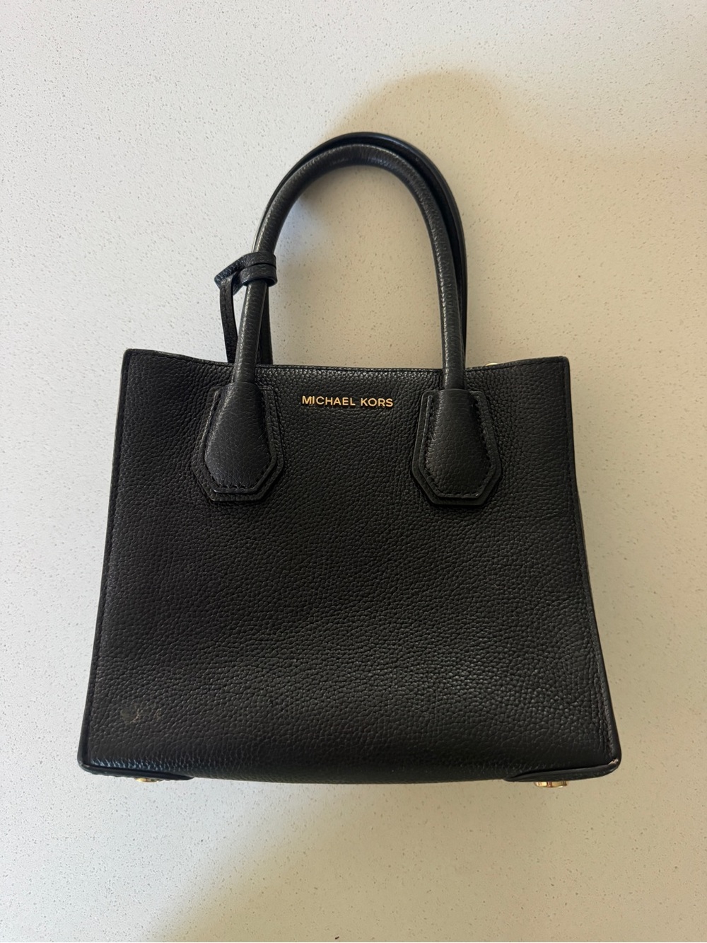 Michael Kors Black Pebbled Leather Satchel